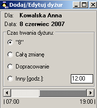 Wybrane okna programu