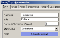 Wybrane okna programu